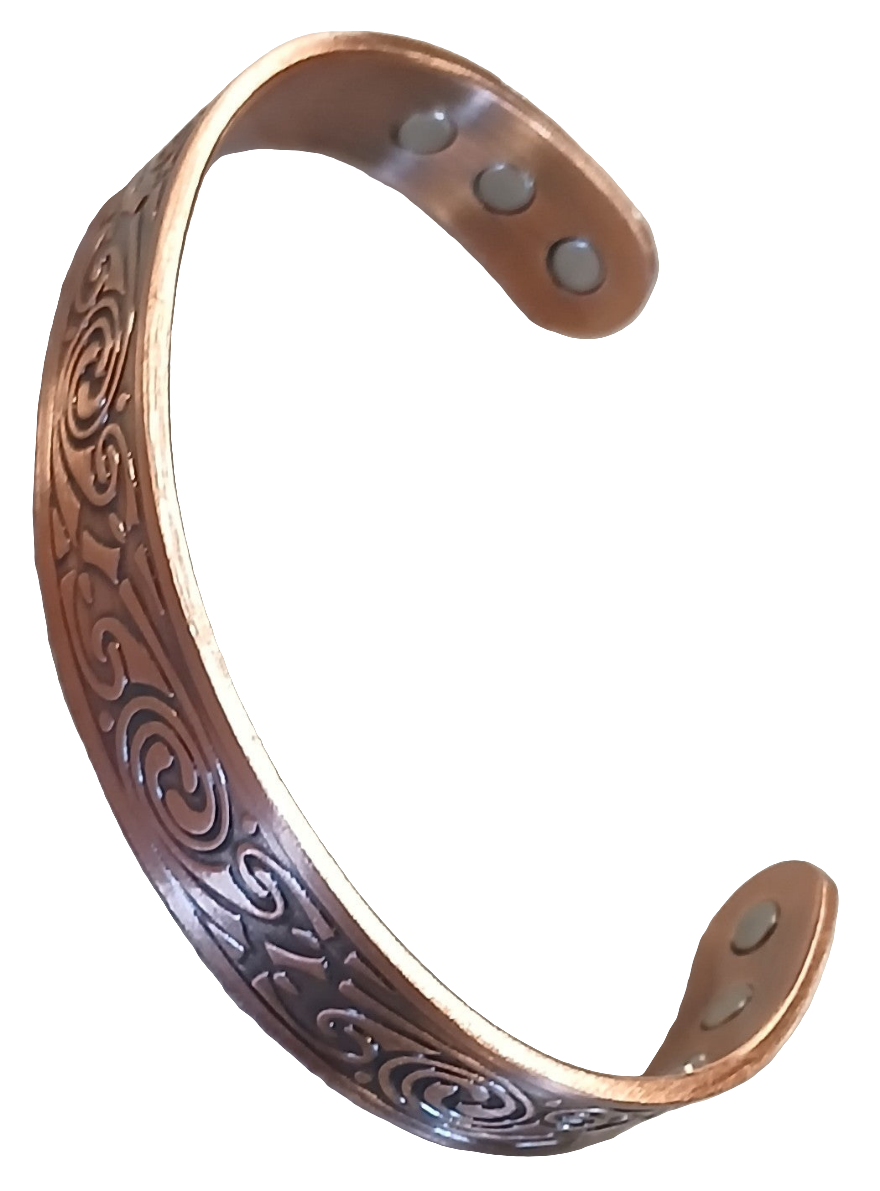Magnetic Copper Bracelet (Cultural Glyph style)