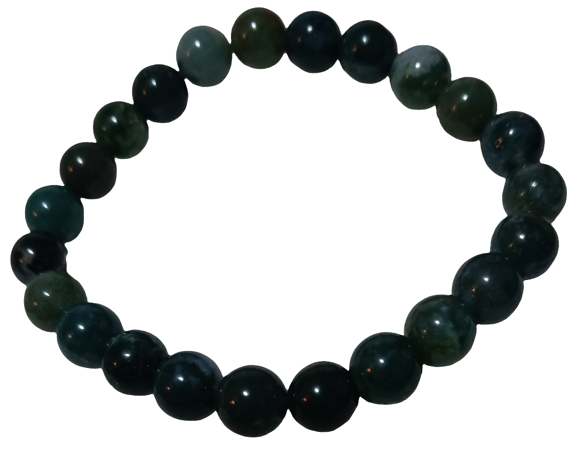 Moss Agate Precious Stone Bracelet